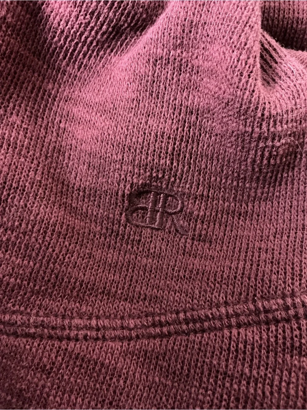 Banana Republic Men’s XXL Double Knit Crewneck Long Sleeve Shirt Burgundy